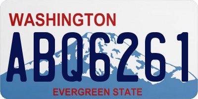 WA license plate ABQ6261