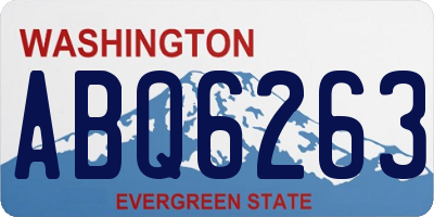 WA license plate ABQ6263