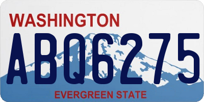 WA license plate ABQ6275