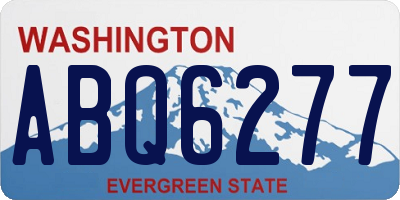 WA license plate ABQ6277