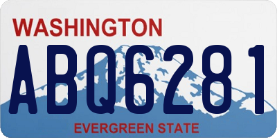 WA license plate ABQ6281