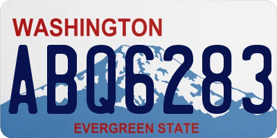 WA license plate ABQ6283