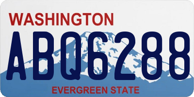 WA license plate ABQ6288