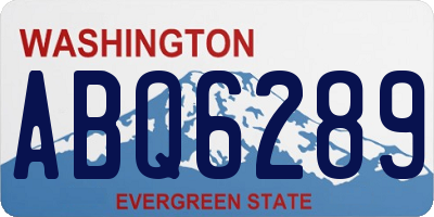 WA license plate ABQ6289