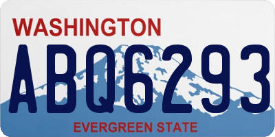 WA license plate ABQ6293