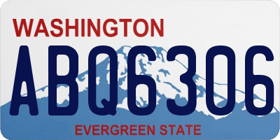 WA license plate ABQ6306