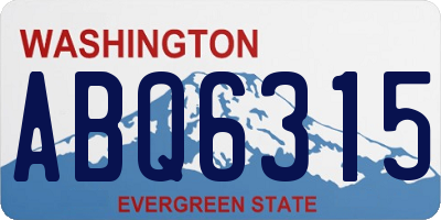 WA license plate ABQ6315