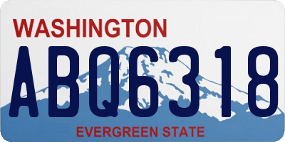 WA license plate ABQ6318