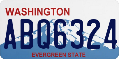 WA license plate ABQ6324