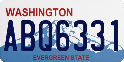 WA license plate ABQ6331