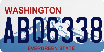 WA license plate ABQ6338