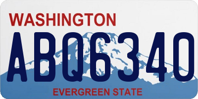 WA license plate ABQ6340