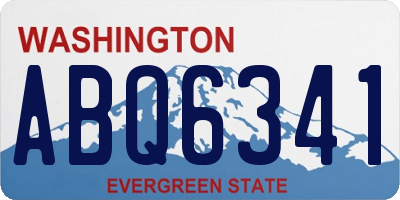 WA license plate ABQ6341