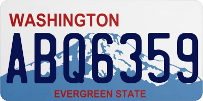 WA license plate ABQ6359