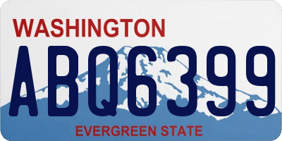 WA license plate ABQ6399