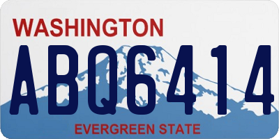 WA license plate ABQ6414