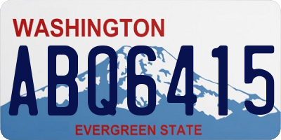WA license plate ABQ6415