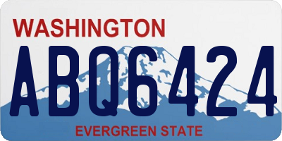 WA license plate ABQ6424