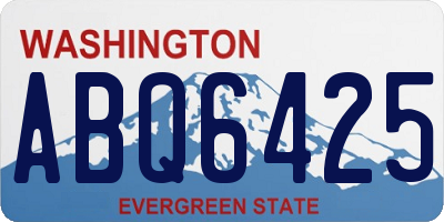 WA license plate ABQ6425