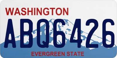 WA license plate ABQ6426