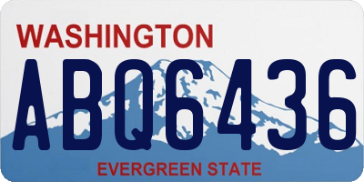 WA license plate ABQ6436