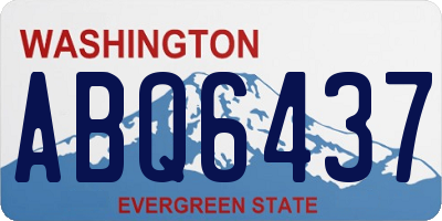 WA license plate ABQ6437