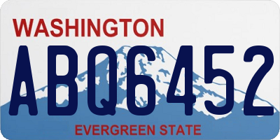 WA license plate ABQ6452