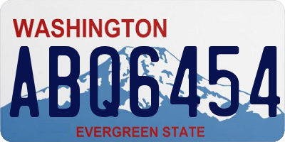 WA license plate ABQ6454