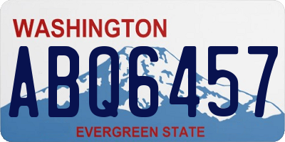 WA license plate ABQ6457