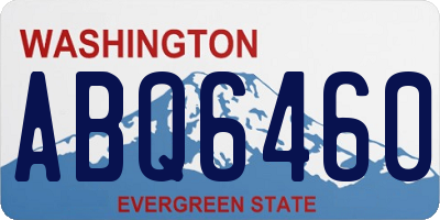 WA license plate ABQ6460