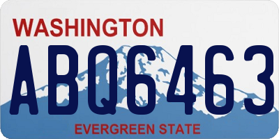 WA license plate ABQ6463