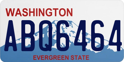WA license plate ABQ6464