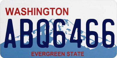 WA license plate ABQ6466