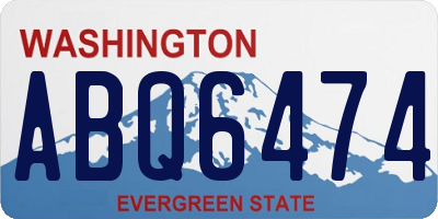 WA license plate ABQ6474