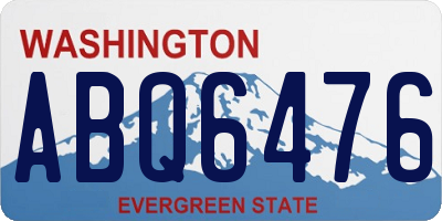 WA license plate ABQ6476