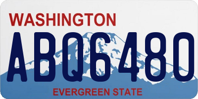WA license plate ABQ6480
