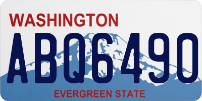 WA license plate ABQ6490