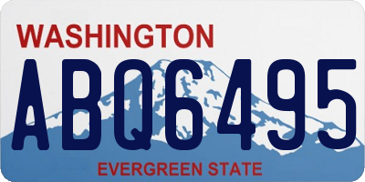 WA license plate ABQ6495