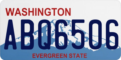 WA license plate ABQ6506