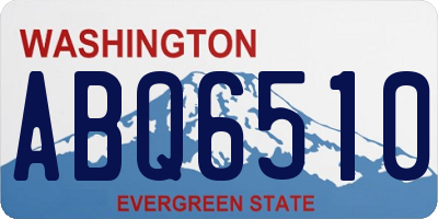 WA license plate ABQ6510