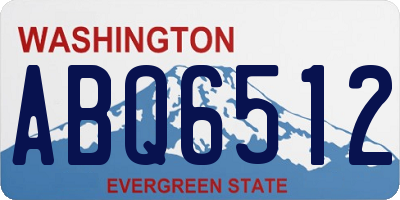 WA license plate ABQ6512