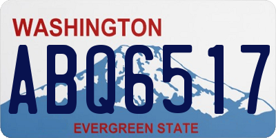 WA license plate ABQ6517