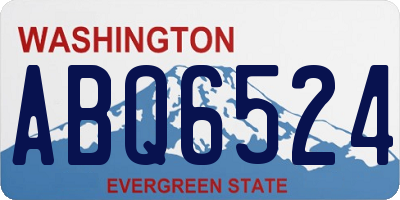 WA license plate ABQ6524