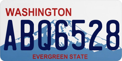 WA license plate ABQ6528