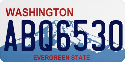 WA license plate ABQ6530