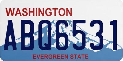 WA license plate ABQ6531