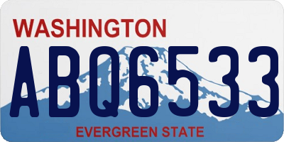 WA license plate ABQ6533
