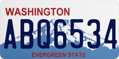 WA license plate ABQ6534