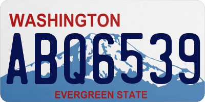 WA license plate ABQ6539