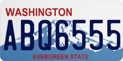 WA license plate ABQ6555